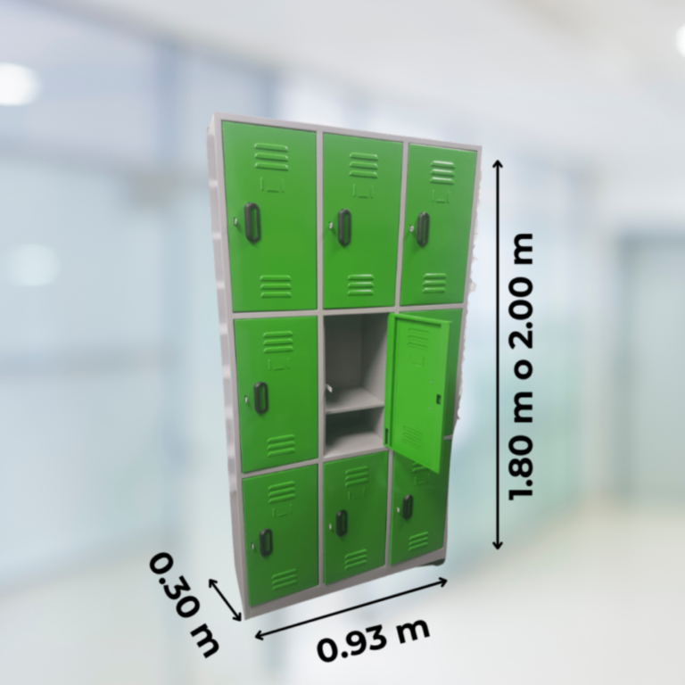Locker 9 casillas verde